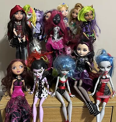 Monster High/Ever After High Lot Of 16 Dolls Stands And Accessories TLC Parts • $140