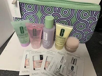£24.50 • Buy Clinique Skincare Set - 5 Travel Sizes Items In Make Up Bag - New And Unused