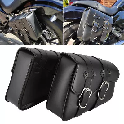 Motorcycle PU Side Saddle Bags For Yamaha V-Star XVS 1100 1300 650 950 Custom • $69.99