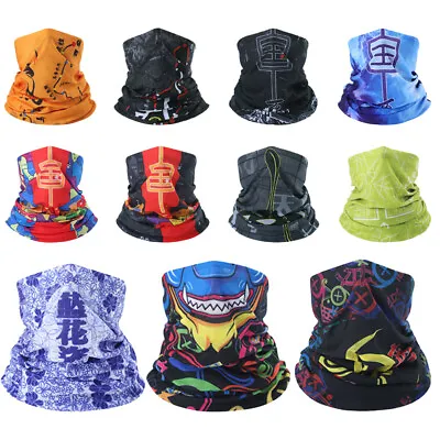 Summer Neck Gaiter Motorcycle Cycling Half Face Mask Tube Face Cover Scarves US • $4.99