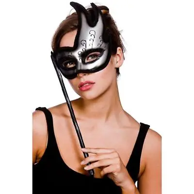 Masquerade Ball Face Eye Mask On A Stick Ladies Fancy Dress Venetian Carnival • £9.99