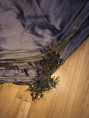 £91.23 • Buy Huge Lot Curtains Valances /panels 100% Silk With Beaded Tassels Euc