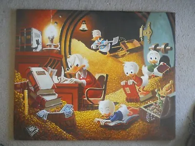 CARL BARKS  WALT DISNEY Uncle Scrooge MONEY BIN Oil Painting Recreation FRITZ • $15000