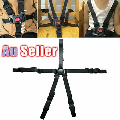 $11.86 • Buy 5 Point Harness Stroller High Chair Pram Buggy Safe Belt Strap Children Baby Kid