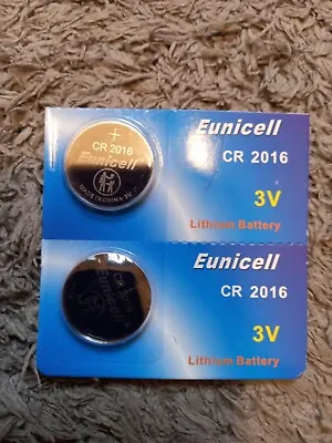 Eunicell Twin Pack Battery CR2016 Lithium 3V Batteries • £1.99