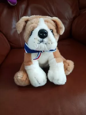 Keel Toys Soft Plush Toy English Bulldog With Union Jack Scarf   GREAT • £6