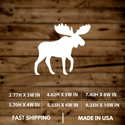 Moose|Wild Animals|Silhouette|Vinyl Sticker|Decal For Window|Laptop|Car • $3.99