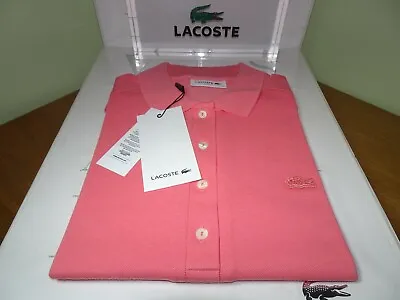 £39.99 • Buy Lacoste Womens Slim Fit Mini Cotton Pique Polo Shirt Size Fr44 Large Rrp:-£90