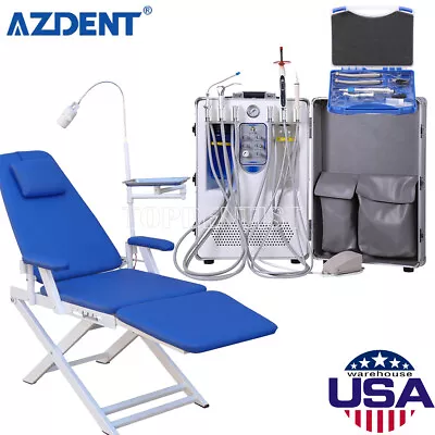 Dental Mobile Delivery Unit Air Compressor Suction 4Hole/Folding Chair/Handpiece • $1445.48