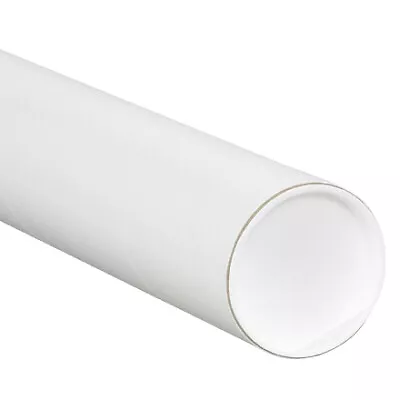 Pack Of 15 White Mailing Tubes 4x12  Secure Caps For Shipping • $63.95