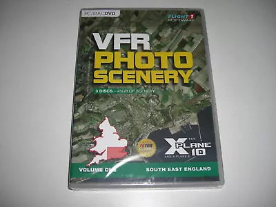 VFR PHOTO SCENERY Volume 1 SOUTH EAST ENGLAND Pc MAC Add-On X-Plane 9 10 11 NEW • £16.99