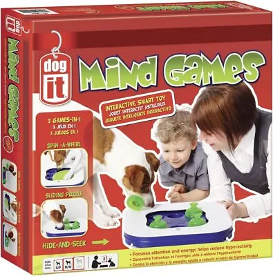 Dogit Mind Games Dog Toy Puzzle 3-in-1 Fun Interactive Hide Find Treats Puppy • £9.90