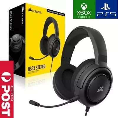 $49.95 • Buy Corsair HS35 Stereo Gaming Headset Xbox/PlayStation/PC - Carbon - BRAND NEW - OZ