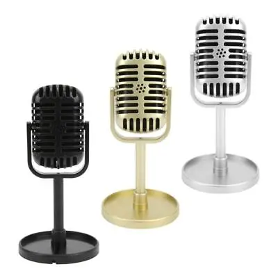 Vintage Style Microphone Prop - Retro Filming Gift In Black/Silver/Gold • $7.76