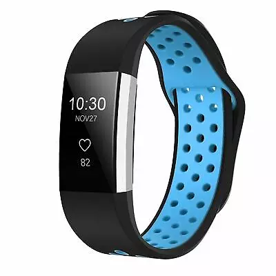 Adjustable Fitbit Charge 2 Soft Band Replacement Silicone Wristband Strap Sport • $13.99