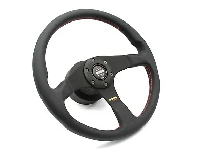 HONDA Civic 96-00 MOMO Tuner 350mm Black Steering Wheel Kit New • $269.95