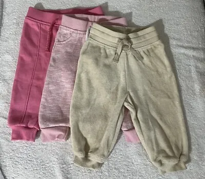 Baby Girls 3-6 Months Pack Of 3 Jogging Bottoms  • £2.50