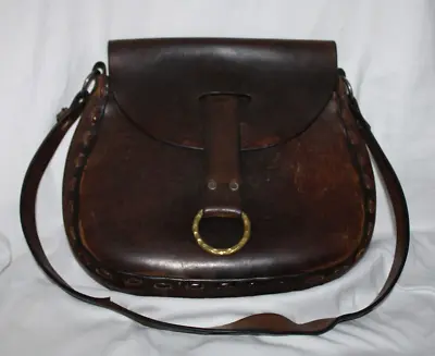 Vintage Saddle Bag Mail Carrier Satchel Purse Leather  • $125