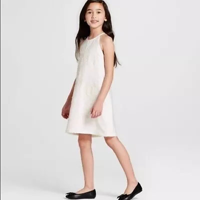 Victoria Becham For Target NEW W/Tag Halter Applique Dress Girls Sz Large White • $14.95