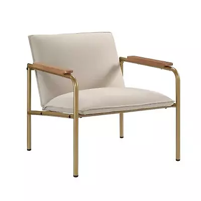 Sauder Coral Cafe Metal Lounge Chair Ivory Finish 26 X28.375 X26.75 H • $119.99