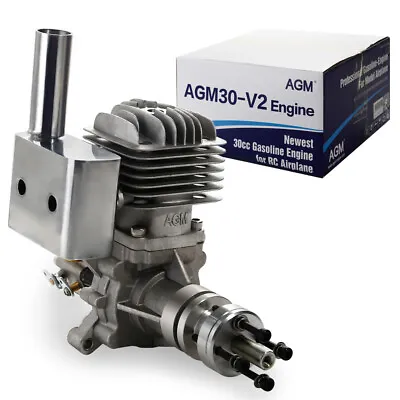 AGM 30cc DLE 30CC Gasoline Gas Petro Engine W/ Muffler For RC Model Aircraft • £189.99