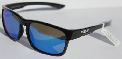 $39.99 • Buy SUNCLOUD Fairfield POLARIZED Sunglasses Black/Blue Mirror NEW Smith $55