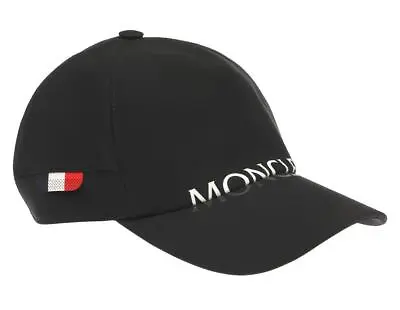 New Moncler Black Logo Wed Baseball Cap Hat One Size Rfid Code • $239.99