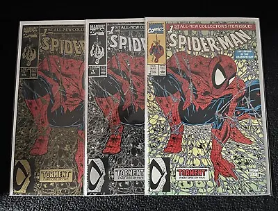 Spiderman 1 McFarlane Silver Reg 1990 1st Print & Gold 2nd Print • $98.14