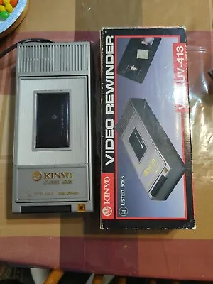 Vintage Kinyo Super Slim VHS Video Tape Rewinder Tested & Works!  Model UV-413 • $14.95