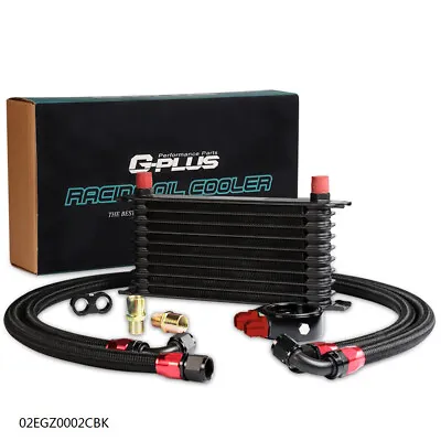 Fit For Universal Aluminum Engine Oil Cooler 10 Row AN10+Filter Adapter Kit • $67.39