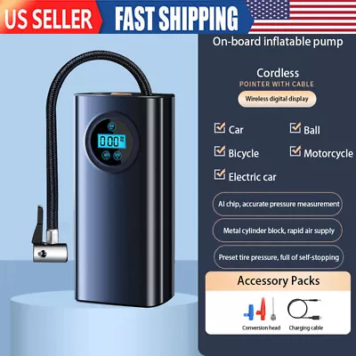 150 PSI Air Compressor Tire Inflator Fits Car Moto Bike Tires Air Pump Portable • $16.99