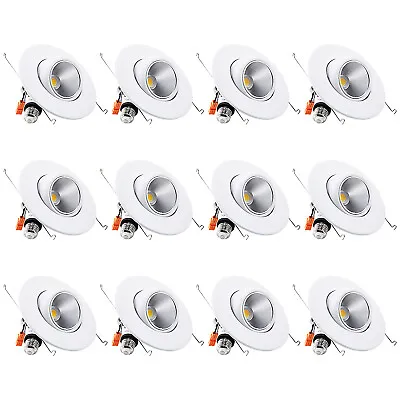 12/24/48-Pack 6 Inch Gimbal Recessed LED Downlight 5000K Daylight Open Box • $429.99