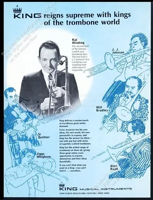 1972 Kai Winding Photo King Trombone Vintage Print Ad • $9.99