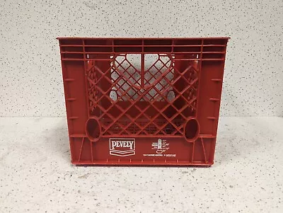 Pevely Dairy Plastic Milk Crate Vintage St Louis Missouri MO 1990s 90s Red • $35