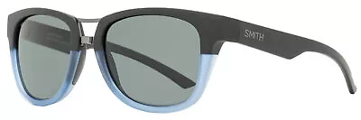 $79 • Buy Smith Carbonic Sunglasses Landmark WKBEE Matte Black/Blue Polarized 53mm