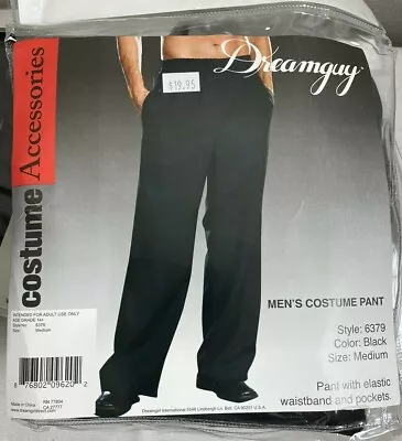 Men's Costume Pant In Black Disco Elastic Waist New By Dreamgirl Med - XXL • $9.79