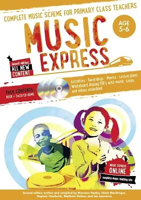 Music Express: Age 5-6 (Book + 3 CDs + DVD-ROM): Comp... By Sheena Roberts (Edit • £8.99