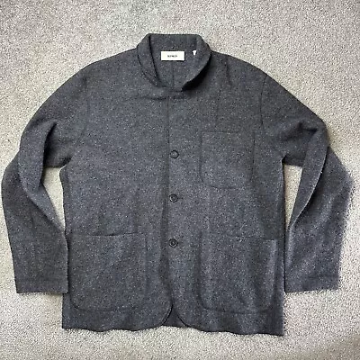 Buck Mason Men's Charcoal Felted Wool Chore Coat Men Sz Large Gray Jacket • $100