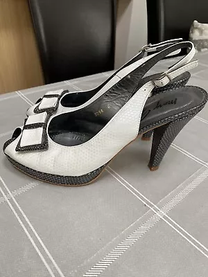 MARY G Ultimate Collection PeepToe Slingback Court Shoes Size 6 • £3