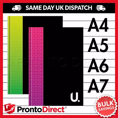 £1.95 • Buy A4 A5 A6 A7 Hardback Notebook Lined Journal Planner Book Ruled Pad Writing Diary