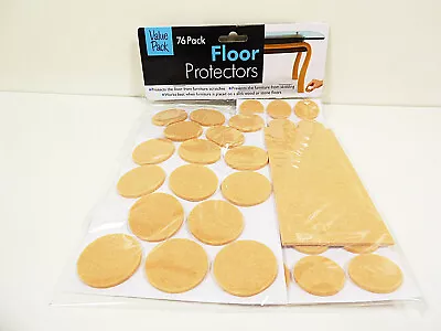 Floor Protectors Self Adhesive Felt Furniture Pads 76pc Table Leg Glides Slider • $6.99