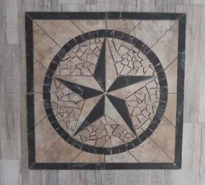 Floor Medallion Marble Mosaic Texas Star 36”x36” • $739.99