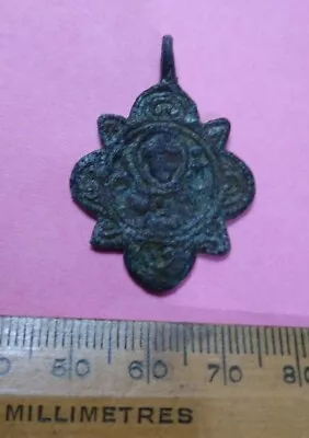 Ancient Byzantine Pendant Artefact Treasure Religious Authentic Medieval 37mm • £45