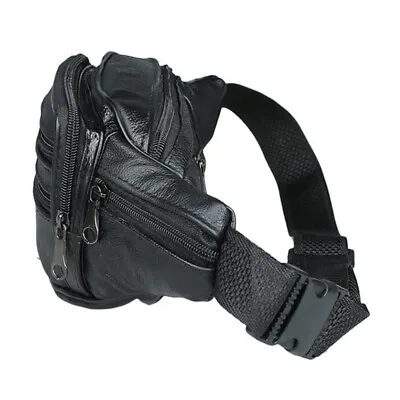 Men Chest Bag Waist Bag Men Chest Bag Leather Belt Pouch • $13.44