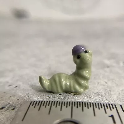 Vintage Hagen Renaker Caterpillar Alice In Wonderland Tiny Ceramic Figurine • $18