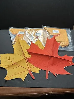 New 20 Piece Fall Leaves Placemats Set Of 20 Maple Leaf Place Mats Thanksgiving • $19.99