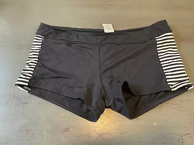 SHORTS Black Lined MOSSIMO     Swimsuit  Bikini Bottom   Size Large • $3.20