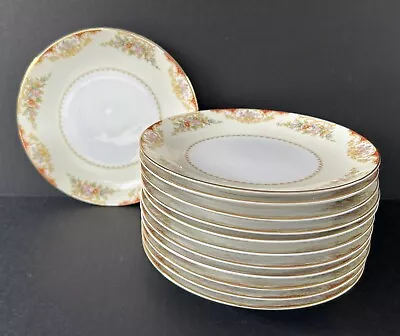 Vintage Noritake Mystery Salad Plates 7 1/4  Set Of 12 Japan • $70