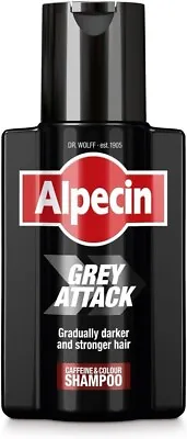 Alpecin Grey Attack Caffeine & Colour Shampoo For Men 1x 200ml | Gradually Darke • £14.29