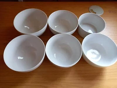 5 X Plain White Cereal/ Soup Bowls By Waitrose / John Lewis + 1 Other • £20